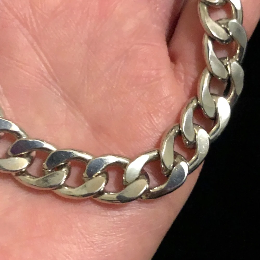 Vintage Silver Tone Chain Bracelet